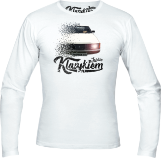 Jeżdżę klasykiem Moskvich 2141 - longsleeve męski biały