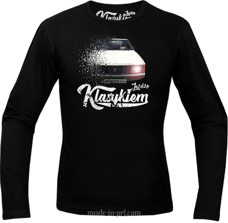 Jeżdżę klasykiem Moskvich 2141 - longsleeve męski czarny