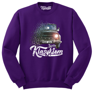 Jeżdżę klasykiem UAZ 469 - bluza męska standard fioletowa