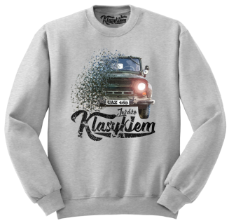 Jeżdżę klasykiem UAZ 469 - bluza męska standard melanż