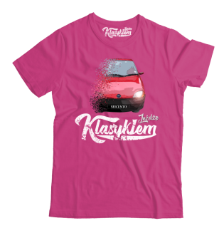 Różowa koszulka męska z nadrukiem - SEICENTO 