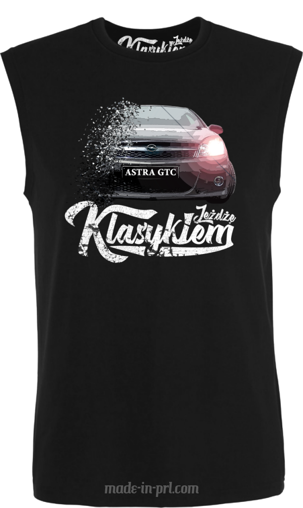 Jeżdżę Klasykiem OPEL Astra GTC - top męski bezrękawnik czarny