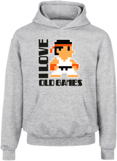 I LOVE OLD GAMES - Bluza dziecięca z kapturem melanż 
