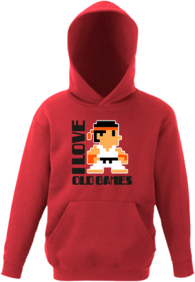 I LOVE OLD GAMES - Bluza dziecięca z kapturem 