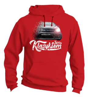 Jeżdżę Klasykiem OPEL Astra GTC -  bluza męska z kapturem - 11