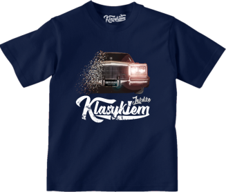 Jeżdżę klasykiem Cadillac Classic Brougham - koszulka dziecięca granatowa