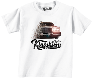 Jeżdżę klasykiem Cadillac Classic Brougham - koszulka dziecięca biała