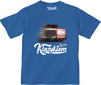 Jeżdżę klasykiem Cadillac Classic Brougham - koszulka dziecięca niebieska