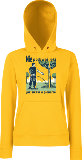Nie podawaj ręki jak sikasz w plenerze - bluza damska z kapturem  - 3