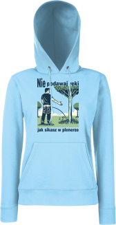 Nie podawaj ręki jak sikasz w plenerze - bluza damska z kapturem  - 15