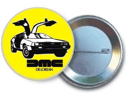 DMC De Lorean Delorian - pins zawieszka button