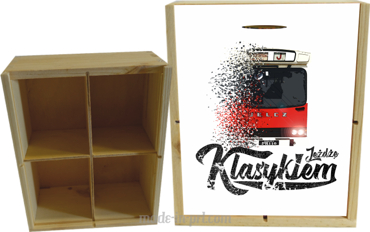 Jeżdżę klasykiem Jelcz Berliet PR110 - skrzynka drewniana 4 przegródki