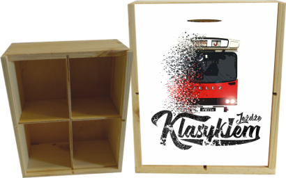 Jeżdżę klasykiem Jelcz Berliet PR110 - skrzynka drewniana 4 przegródki