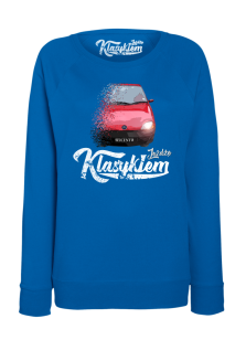 Niebieska bluza damska z nadrukiem - SEICENTO 