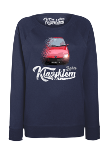 Granatowa bluza damska z nadrukiem - SEICENTO 