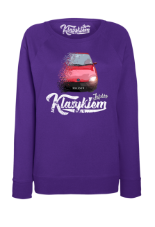 Fioletowa bluza damska z nadrukiem - SEICENTO 