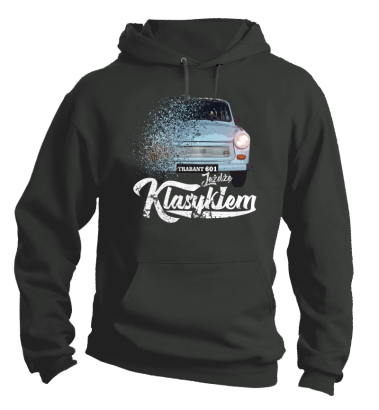 Jeżdżę klasykiem Trabant 601 - bluza męska z kapturem