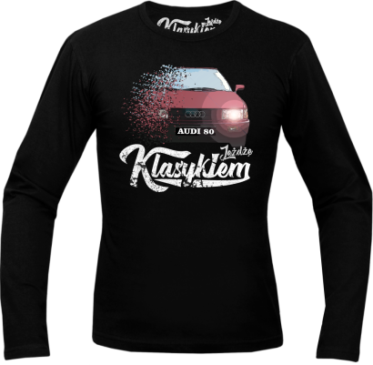 Jeżdzę klasykiem Audi 80 - longsleeve męski 