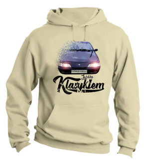 Jeżdżę Klasykiem DAEWOO Espero - bluza męska z kapturem beżowa