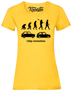126p Evolution - koszulka damska żółta