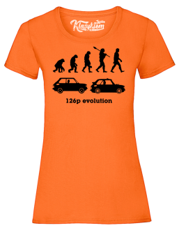126p Evolution - koszulka damska pomarańczowa