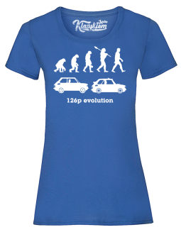 126p Evolution - koszulka damska niebieska