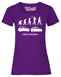 126p Evolution - koszulka damska fioletowa