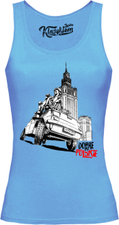 Maluch Gangsta Dobre bo Polskie - top damski błękitny