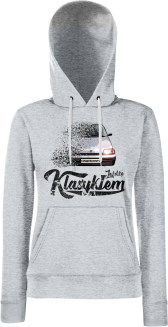 Jeżdżę klasykiem CINQUECENTO - bluza damska z kapturem malanżowa