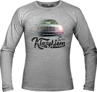 Jeżdżę klasykiem Mercedes Benz 190 - longsleeve męski melanżówy