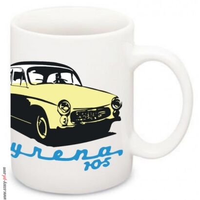 KUBEK CERAMICZNY ZÓŁTA SYRENA 105 PRL