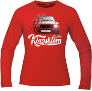 Jeżdżę klasykiem OPEL Kadett - longsleeve męski czerwony