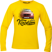 Jeżdżę klasykiem OPEL Kadett - longsleeve męski żółty