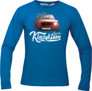 Jeżdżę klasykiem OPEL Kadett - longsleeve męski niebieski

