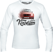 Jeżdżę klasykiem OPEL Kadett - longsleeve męski biały