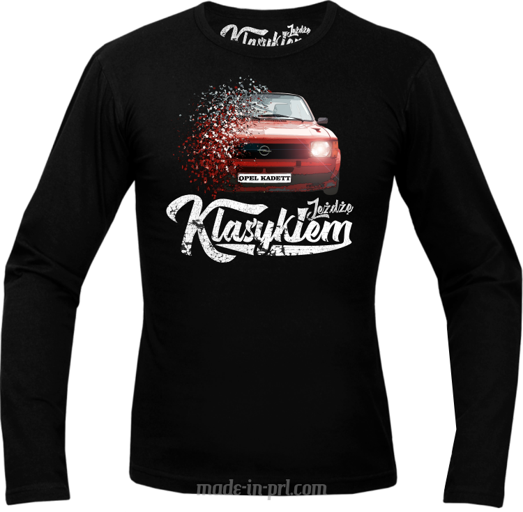 Jeżdżę klasykiem OPEL Kadett - longsleeve męski czarny