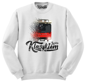 Jeżdżę klasykiem Jelcz Berliet PR110 - bluza męska standard biała