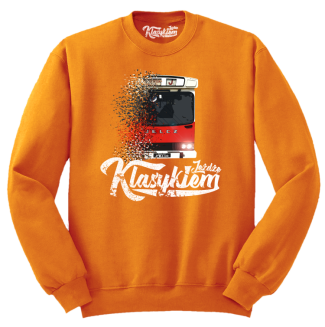 Jeżdżę klasykiem Jelcz Berliet PR110 - bluza męska standard pomarańczowa