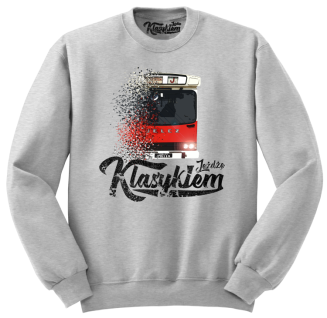 Jeżdżę klasykiem Jelcz Berliet PR110 - bluza męska standard melanżowa