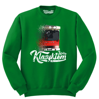 Jeżdżę klasykiem Jelcz Berliet PR110 - bluza męska standard zielona