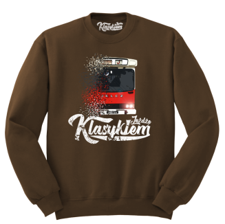 Jeżdżę klasykiem Jelcz Berliet PR110 - bluza męska standard brązowa