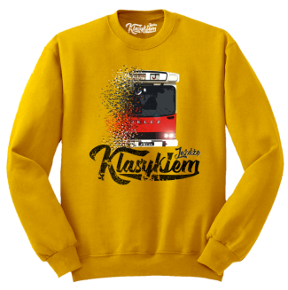 Jeżdżę klasykiem Jelcz Berliet PR110 - bluza męska standard żółta