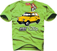 Fiat 126p Maluch - koszulka męska limonka