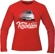 Jeżdżę klasykiem CINQUECENTO - longsleeve męski czerwony