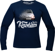 Jeżdżę klasykiem CINQUECENTO - longsleeve męski granatowy