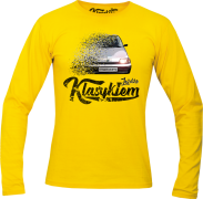 Jeżdżę klasykiem CINQUECENTO - longsleeve męski żółty