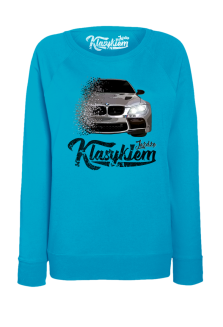 Jeżdżę klasykiem BMW M3 - bluza damska standard turkusowa