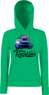 Jeżdżę klasykiem Subaru Impreza WRX - bluza damska z kapturem - 12