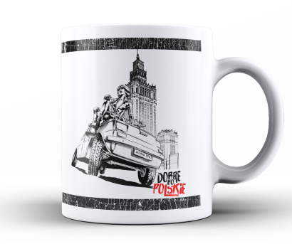 Maluch Gangsta Dobre bo Polskie - kubek biały ceramiczny 330ml
