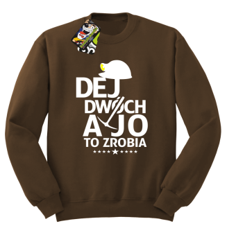 Dej dwóch a jo to zrobia - bluza męska standard brązowa
